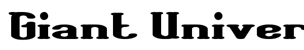 Giant Universe font preview